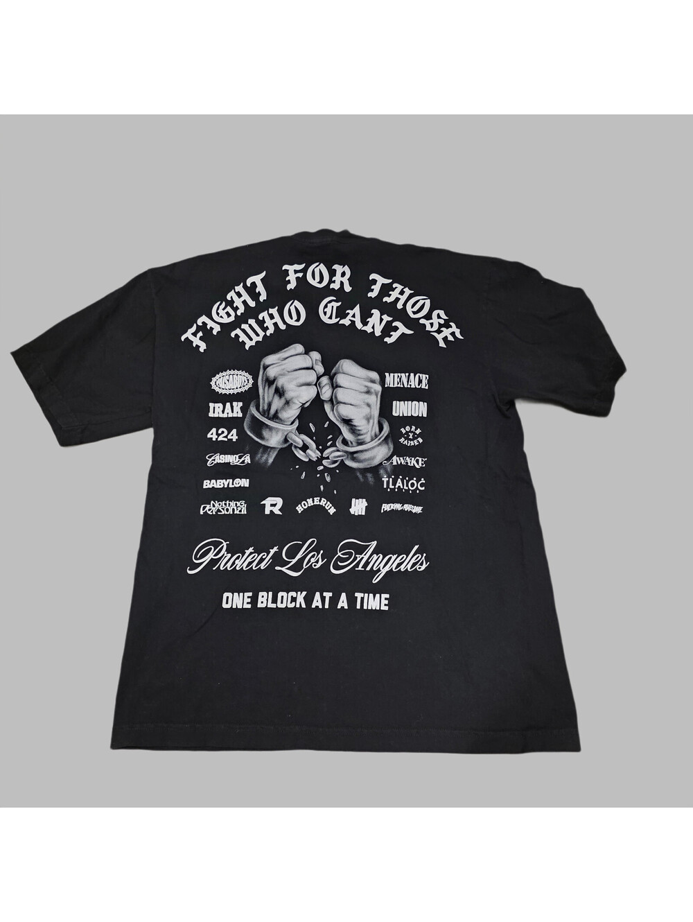 Born x Raised "Protect Los Angeles" Tee Size M Black Fight for those who 20x29